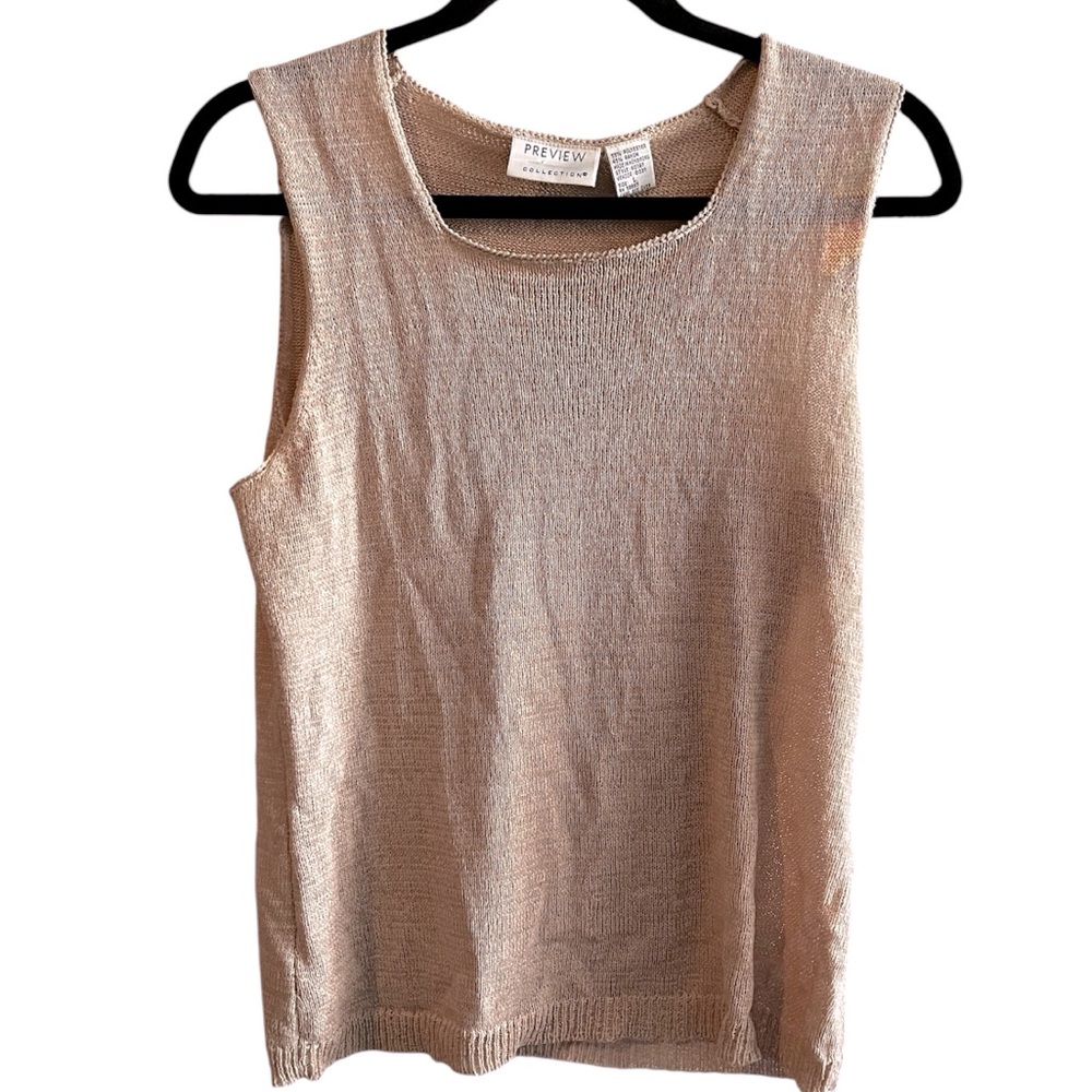 90s Y2K Preview Collection Neutral Knit Tank Top size large L